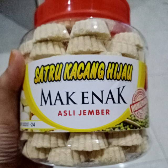 KUE SATRU KACANG HIJAU MAK ENAK JEMBER 500 GRAM/KUE/CAMILAN/SNACK/MAKANAN/MINUMAN/KUE KERING