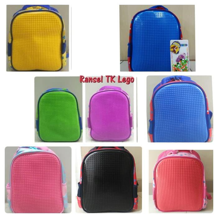 Tas Lego/Tas anak ransel sekolah anak perempuan laki TK Lego #Powa - Merah Muda