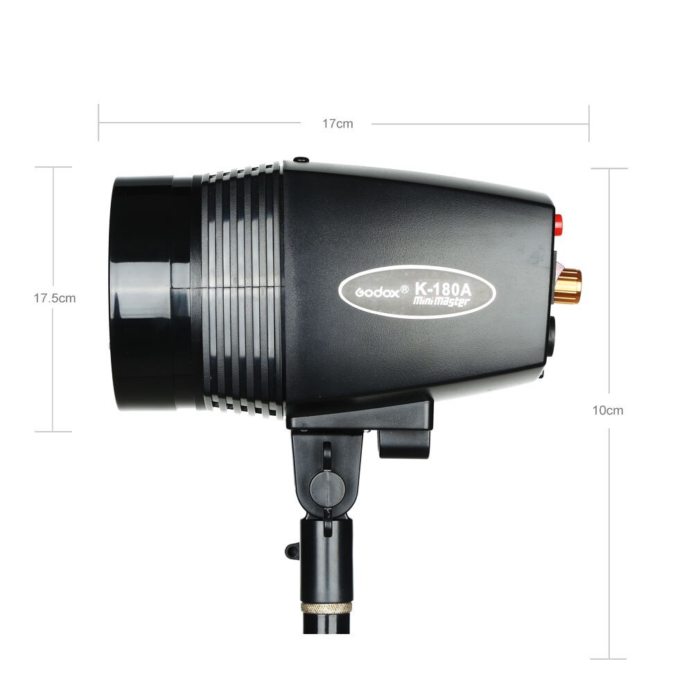 Godox Mini Master Lampu Flash Kamera Studio Strobe Light Lamp 180W - K-180A - Black