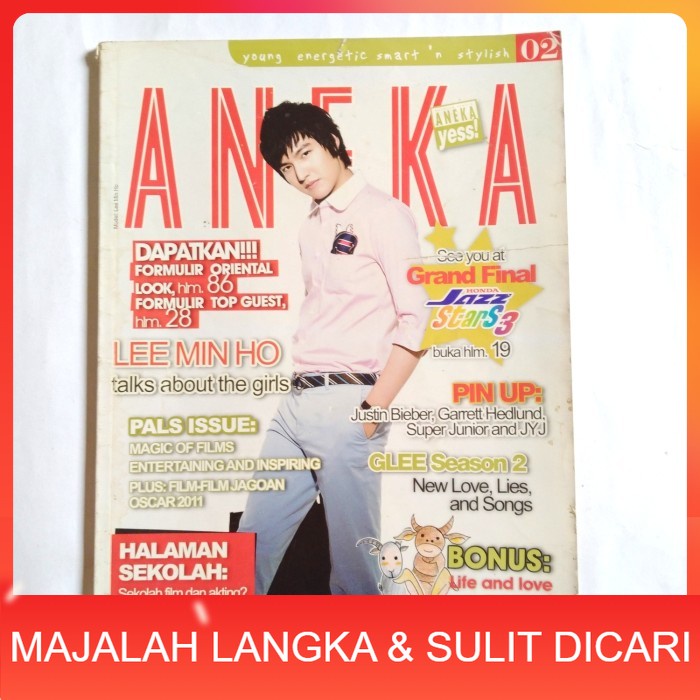 Majalah ANEKA YESS No.2 Jan 2011 Cover LEE MIN HO Langka