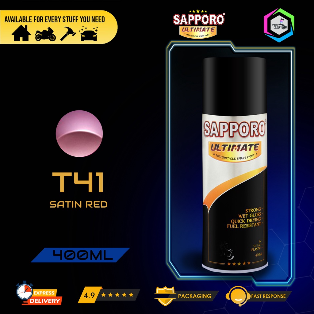 SAPPORO ULTIMATE Metallic Colour Cat Semprot T41 - Satin Red