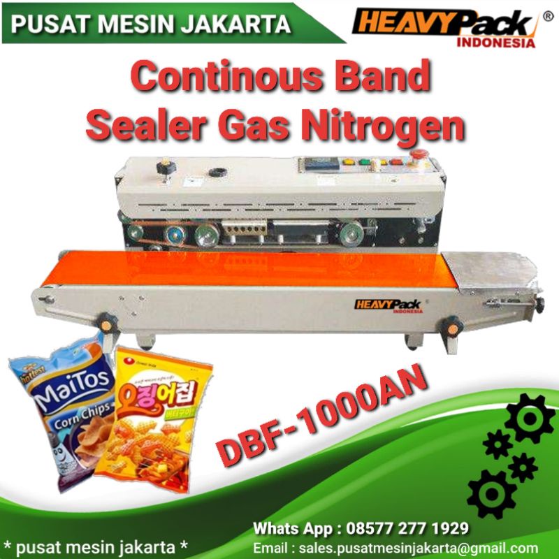 FRD-1000AN CONTINOUS BAND SEALER MESIN SEGEL PLASTIK ISI ANGIN NITROGEN