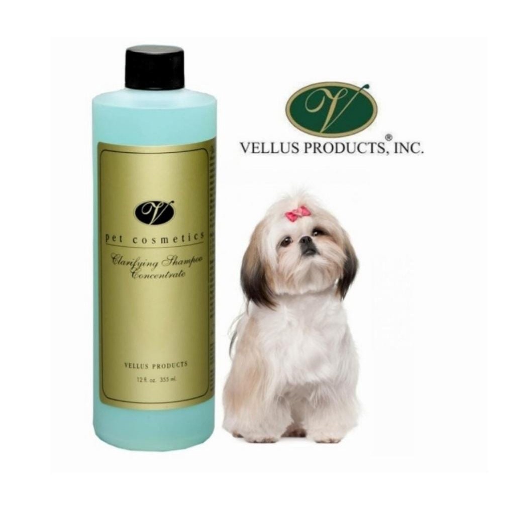 VELLUS CLARIFYING SHAMPOO CONCENTRATE 1 LITER shampo anjing kucing 32oz sampo penghilang minyak