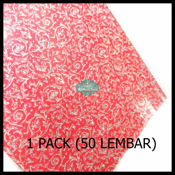 

Kertas Kado Plastik Holo Garis Putih Merah Batik Fancy Isi 50