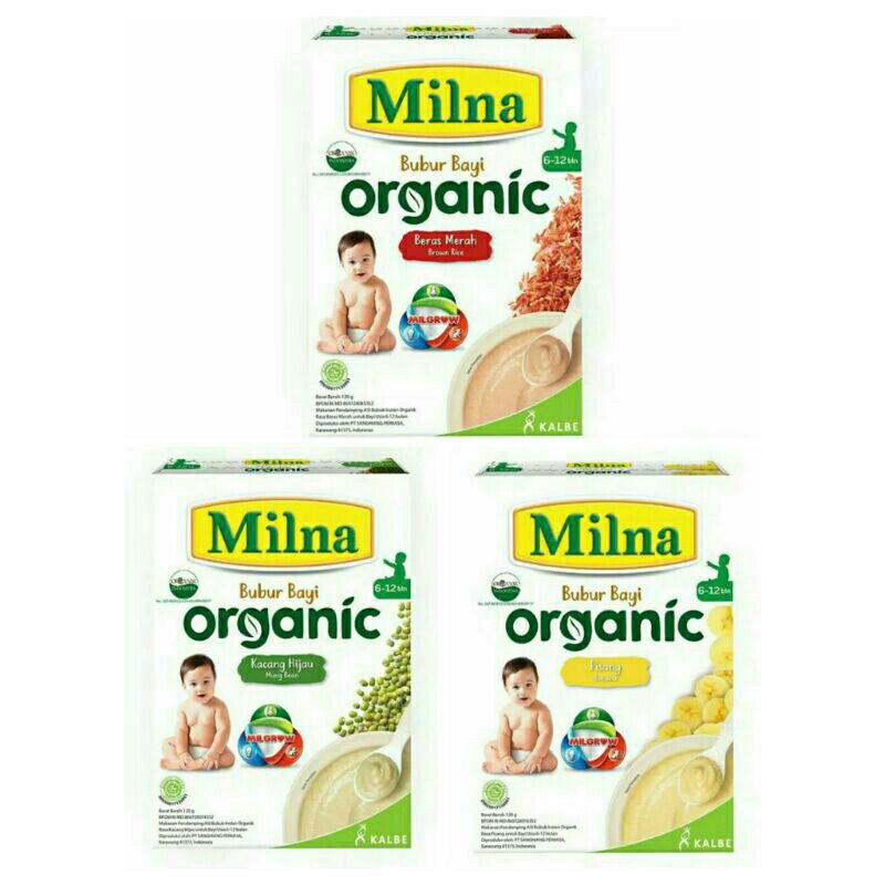 Milna Bubur Bayi Organic 6 12 Bulan Mpasi Instan Organik 6 120gr Shopee Indonesia