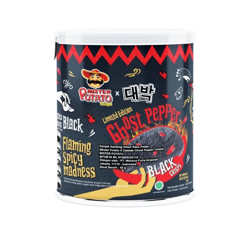 

Mister Potato Ghost Pepper Black Crips 45g