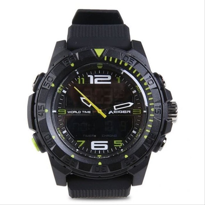 Jam Eiger Baitou Watch Jam Tangan Grey 91000 3358 Original Keren Cowok