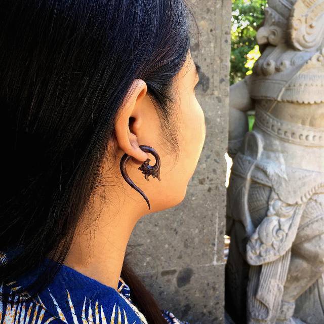 Anting Kayu Etnik Pria &amp; Wanita / Anting Etnik / Anting Khas Bali / Craft Dewata