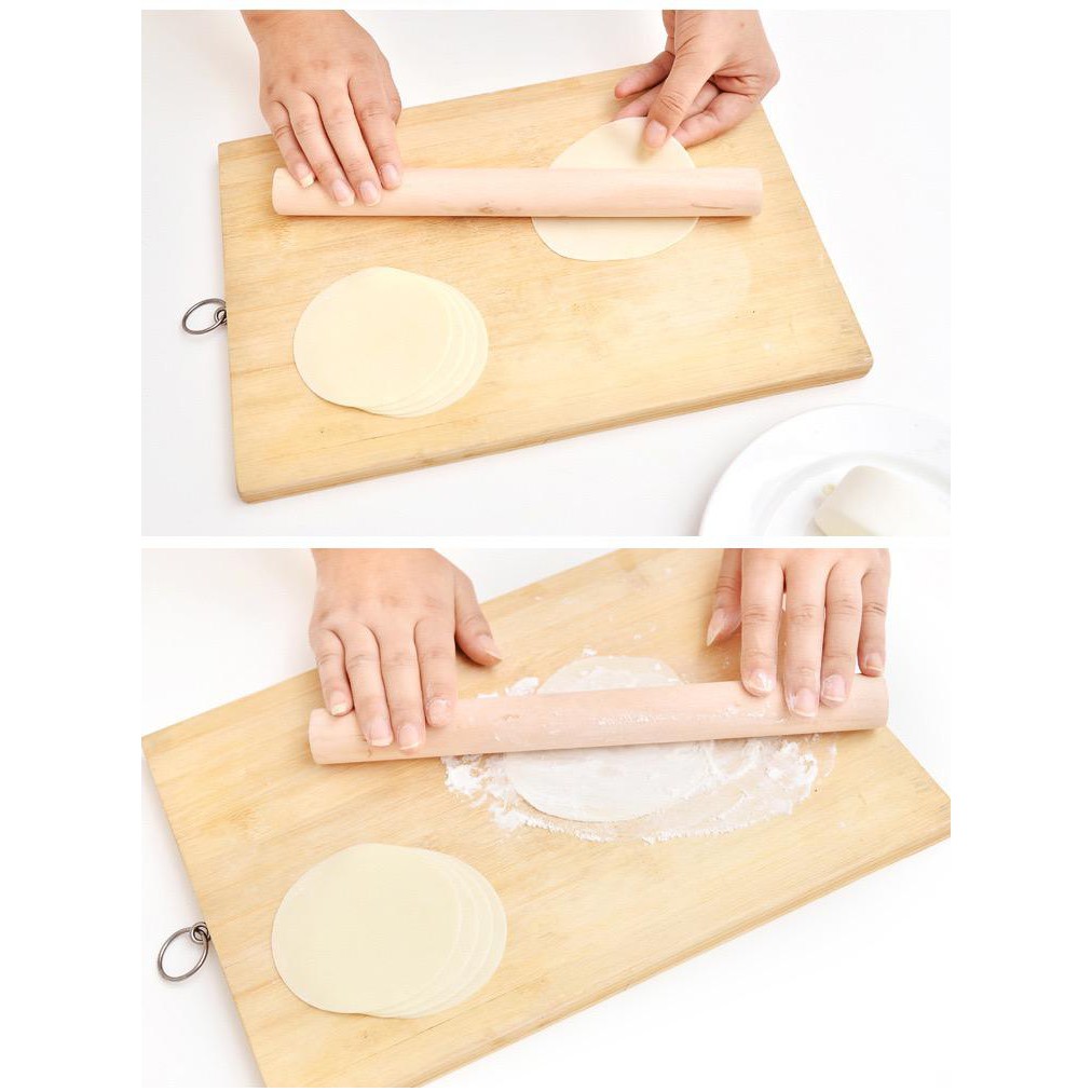 (BOW)Rolling Pin Penggiling Adonan Bahan Kayu Peralatan Dapur 1GH30