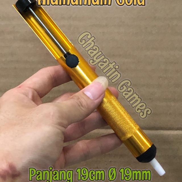 Sedotan Timah Kecil Bahan Body Full Alumunium Gold Sesuai Foto