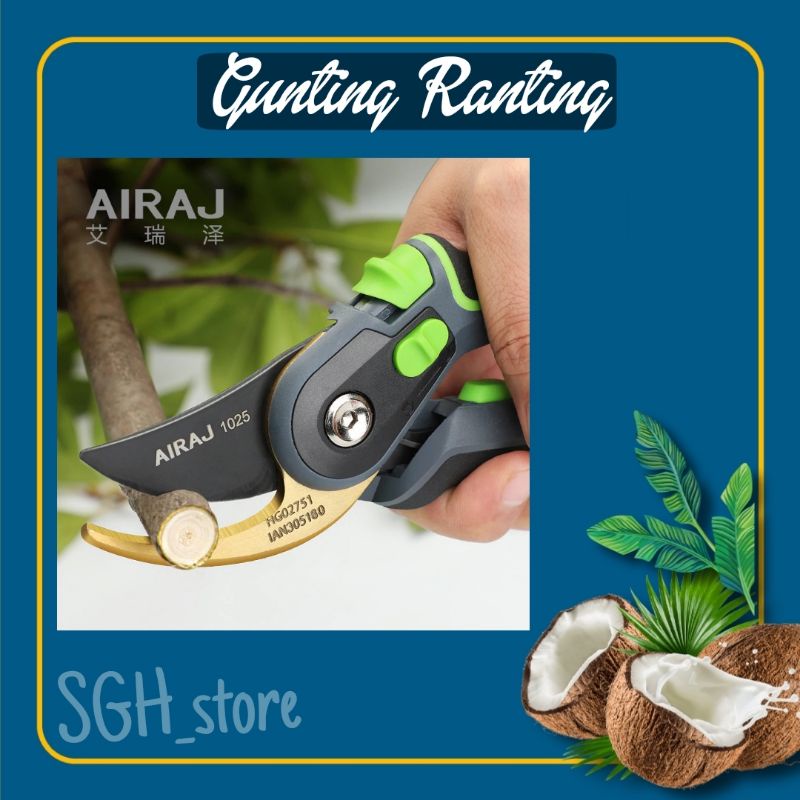 AIRAJ 1025 Gunting Tanaman Hias Gunting Ranting Pohon Bonsai