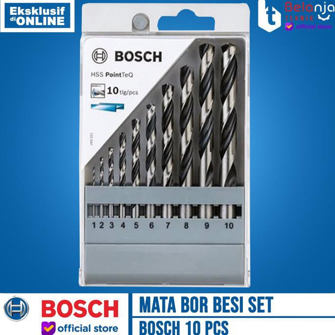 -READY- BOSCH MATA BOR BESI SET 10 PCS HSS POINT TEQ MATA BOR BESI SET BOSCH