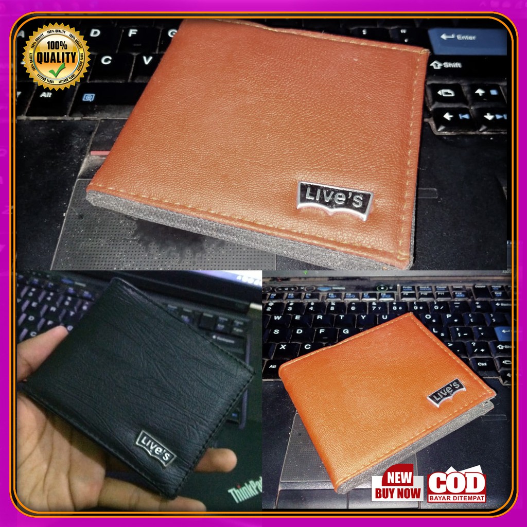 Dompet Bona pria Dompet Laki2 Dompet pendek bahan sintetik high quality