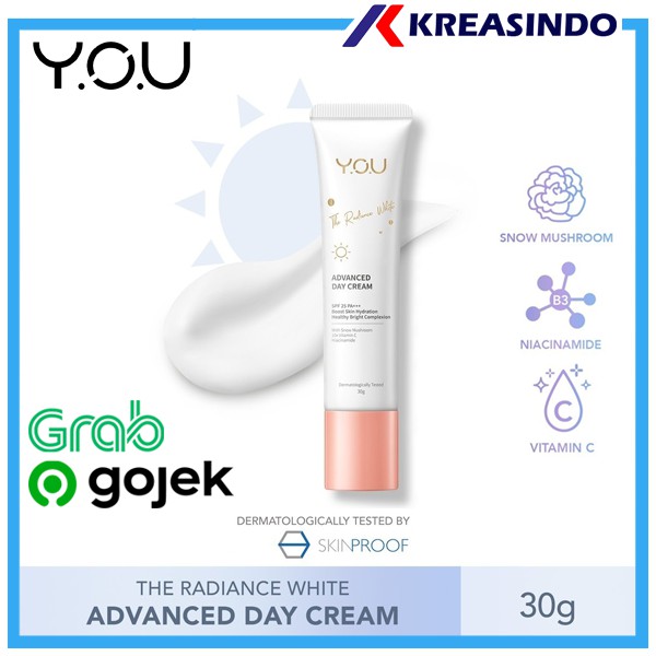 YOU The Radiance White Brightening / Advance Day Cream 30g [Kulit Cerah dengan Proteksi] Original