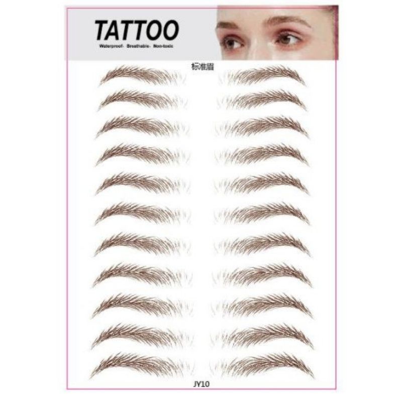 Sticker Alis 4D Eyebrow Tattoo Alis Waterproof Eyebrow Sticker Tato Alis