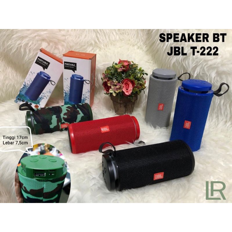 Speaker Bluetooth JBL T-222 Extra Bass Music Tabung Wireless Portable Mini