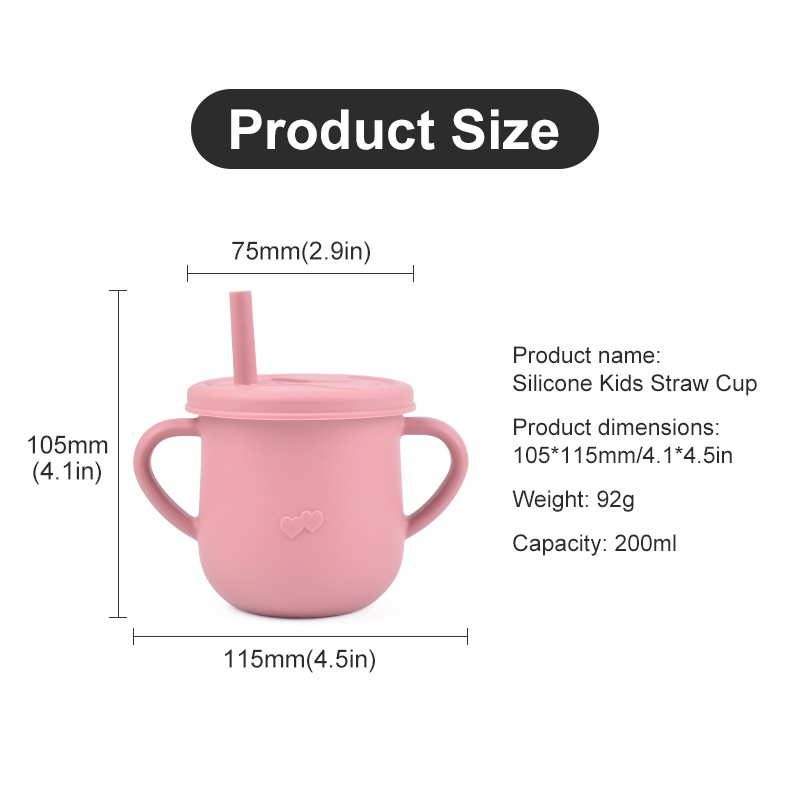 peralatan makan bayi Gelas silikon anti pecah gelas bayi training cup silicone baby cup toddler cup training Drinkware