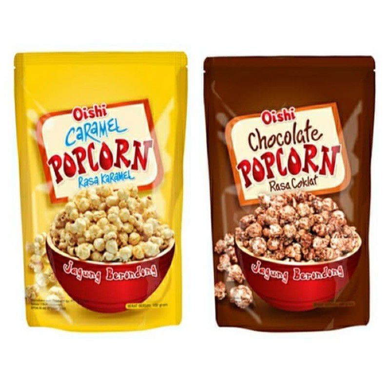 Jual Oishi POPCORN caramel/Oishi POPCORN chocolate(100gr) | Shopee ...