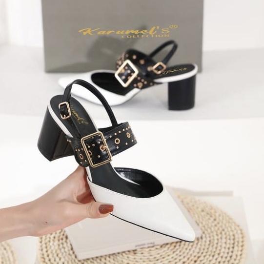 High Heels Wanita CNK Strap Studed Buckle CR 07 "CMK.07Ap22ᴸ"