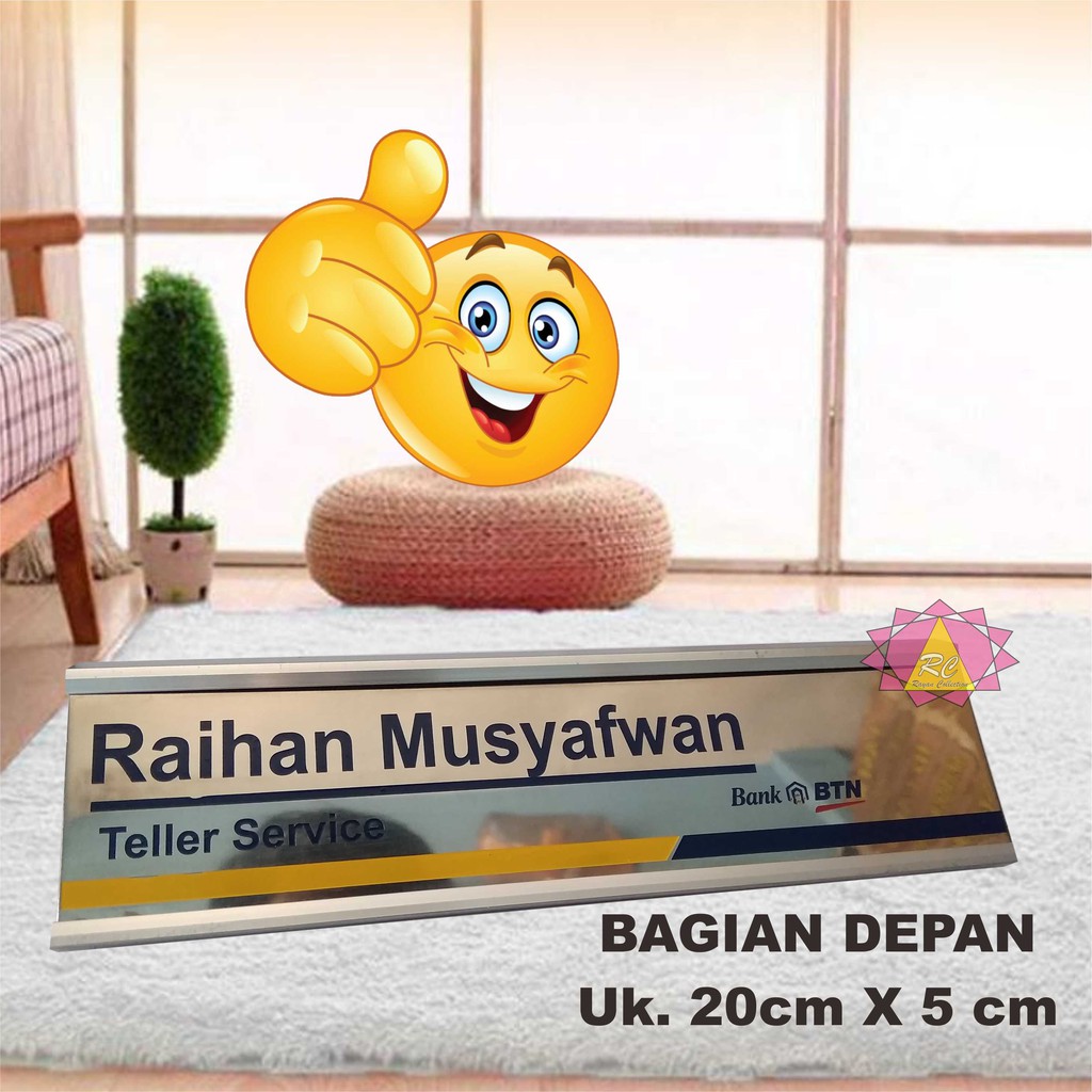

name desk / papan nama meja, Resepsionis, Teller, Kasir, dll