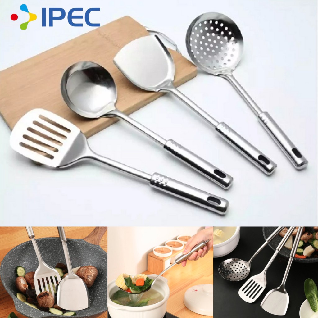 Sutil Stainless Spatula Set Stainless Steel Sutil Masak Anti Karat Centong Kuah Sop Peniris Sayur Gorengan 4404/4507