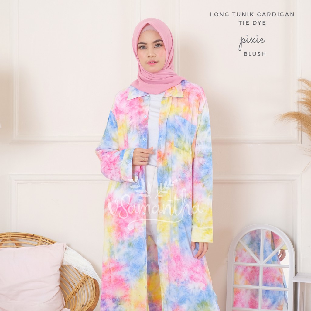 vSamantha - Tunik  Cardigan Tie Dye PREMIUM