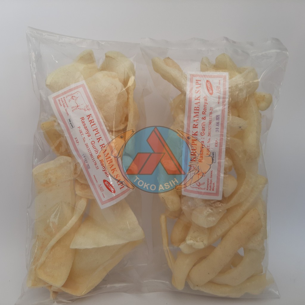 

Kerupuk Krupuk Rambak Sapi Asli / Kerupuk Krupuk Kulit Sapi / Krecek Rambak Sapi (Matang)-Toko Asih