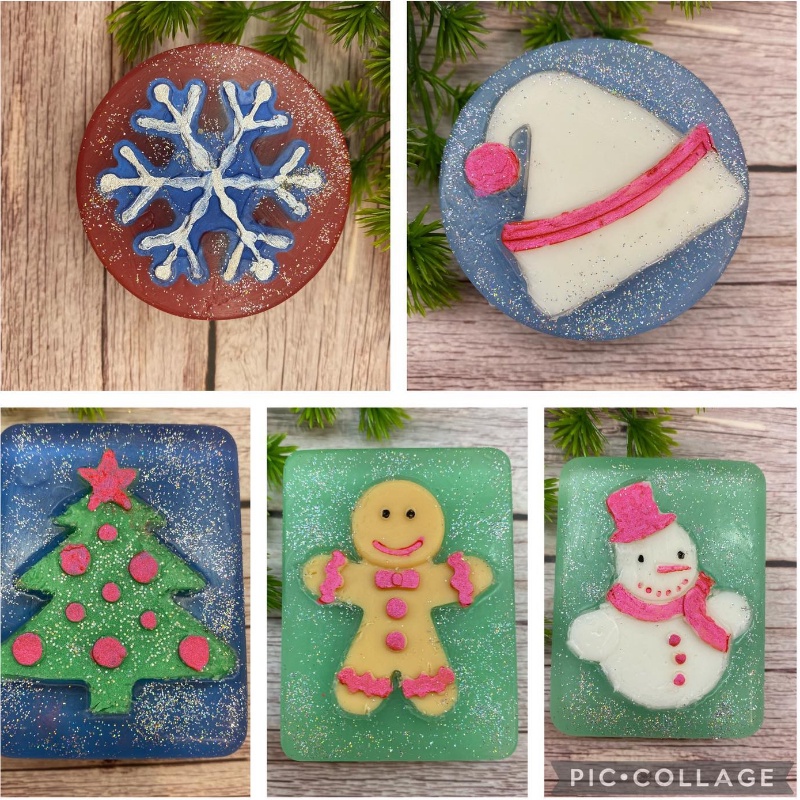 Cetakan Kue / Permen / Cokelat / Pudding / Lilin Bentuk Pohon Natal / Topi / Snowman 3D DIY 12 Grid