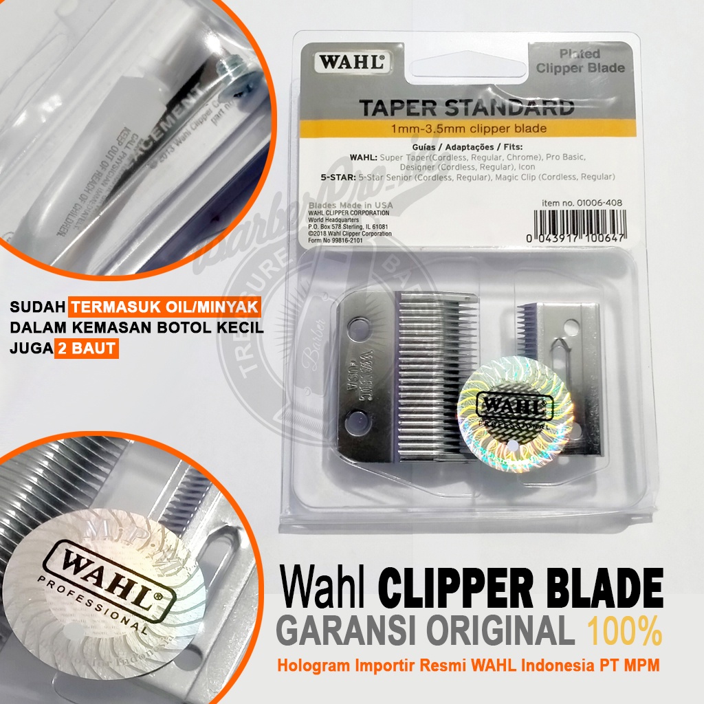 Wahl Blade Super Taper ORIGINAL USA Pisau Clipper Wahl Super Taper Mata Pisau