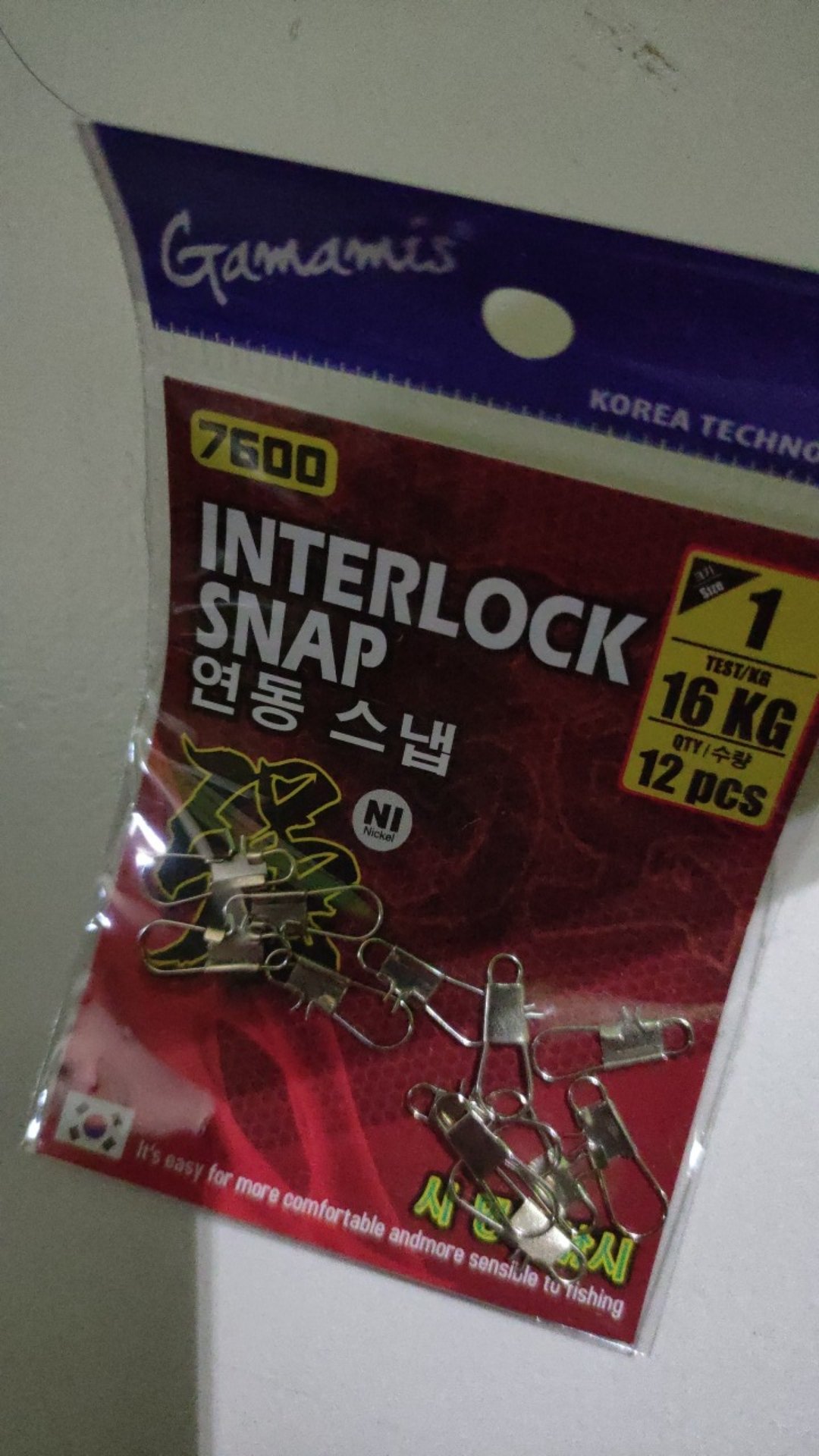 Gamamis Interlock Snap Peniti Pengait Kili-kili Dengan Senar Atau Pelampung