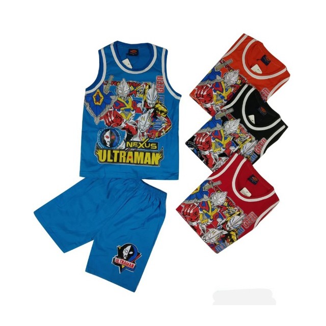 SETELAN ANAK BAJU ANAK KAOS SINGLET NEXUS ULTRAMAN USIA 5-7 TAHUN