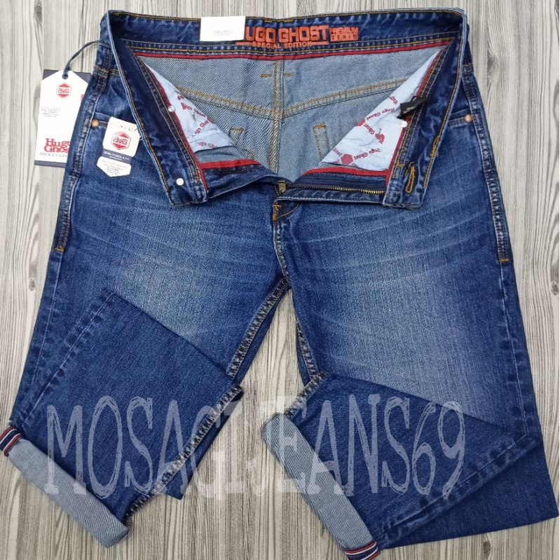 CELANA JEANS PANJANG PRIA HUGOGHOST 33-38 REGULER PREMIUM