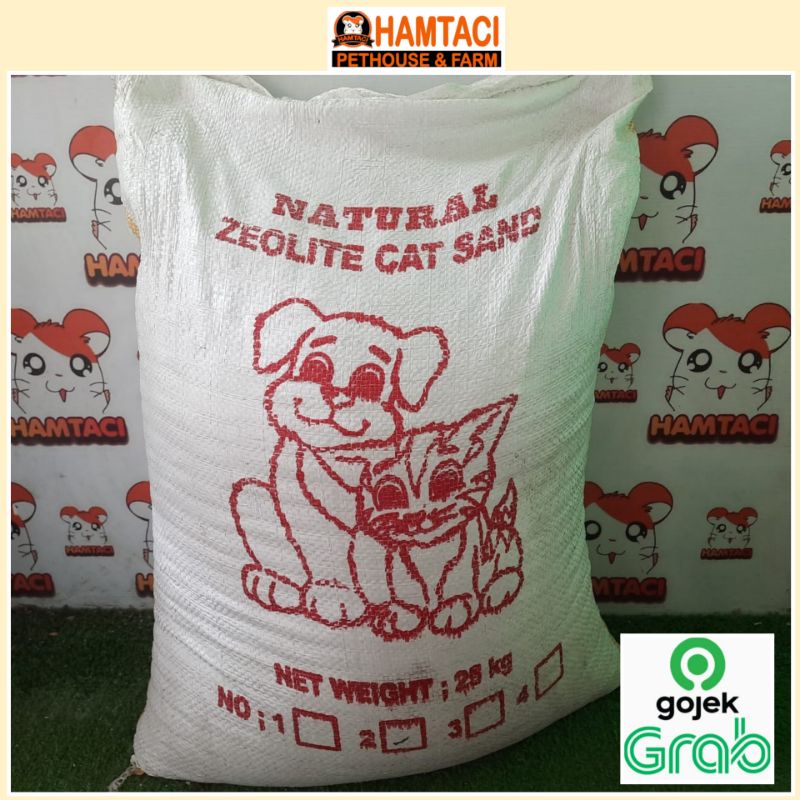 PASIR ZEOLITE KUCING-HAMSTER 25KG NO 1-2-3 SEND OJEK