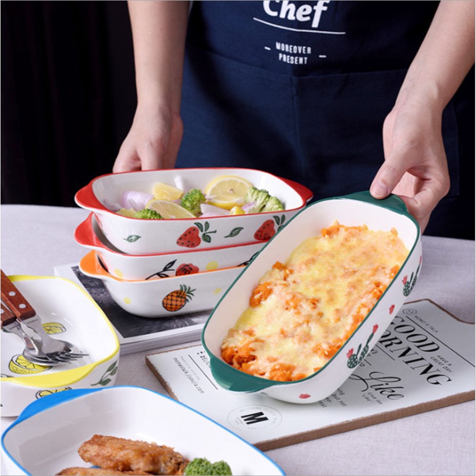 Nordic Ceramic Food Plate / Piring Keramik Porcelain Baking Steak Salad Snack Buah Makanan Ringan