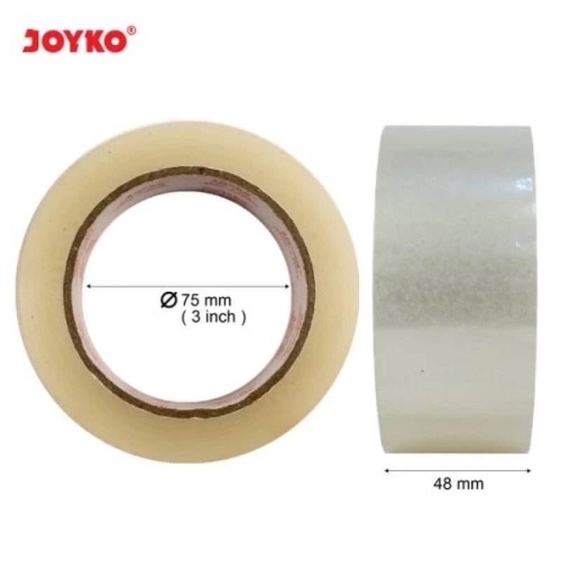 

Lakban Plakban Tape Bening 48 x 100 Meter JOYKO ASLI