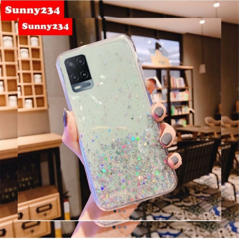 OPPO A54 Soft Case Blink Glitter Motif Bintang Premium Clear