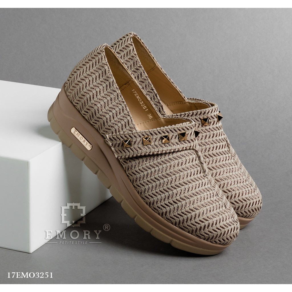 LINKSBANDUNG - EMORY   Gouldy Series 17EMO3251 Sepatu Hak Tinggi Wanita Wedges Motif Original