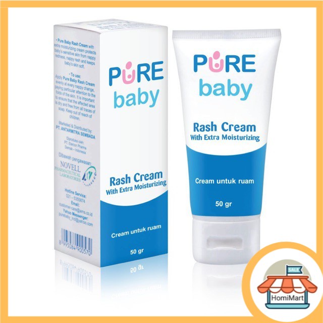 PURE Baby Rash Cream 50gr 50 gr (Krim Anti Ruam Bayi)