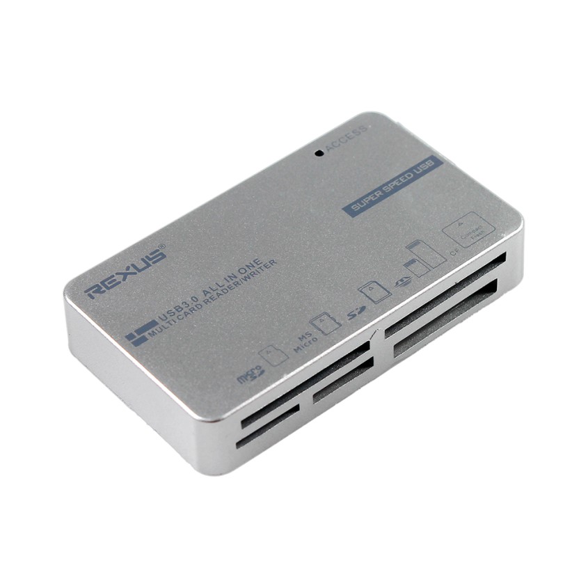 Card reader writer rexus Cf Sd mmc mini Tf Ms Xd Micro ms m2 6 slot usb 3.0 5Gbps rxc-308 - Pembaca kartu memory usb3.0 rxc308