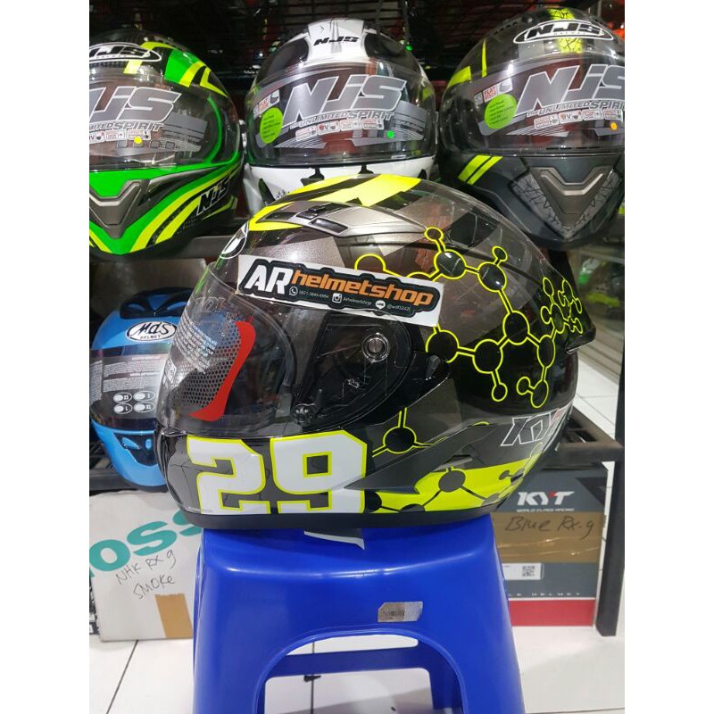 [COD] HELM KYT VENDETTA 2 SE ANDREA IANONNE GUN METAL DDRING DOUBLE VISOR MURAH