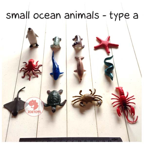 Zoetoys Small Ocean Animals Complete  Medium | Aneka Mainan Hewan Kecil Binatang Figurine Animals | Mainan Edukasi Anak