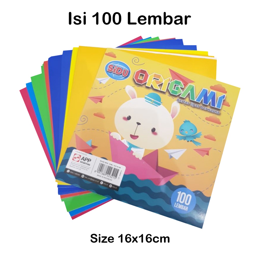 

Kertas Origami Sidu Ukuran 16x16cm isi 100