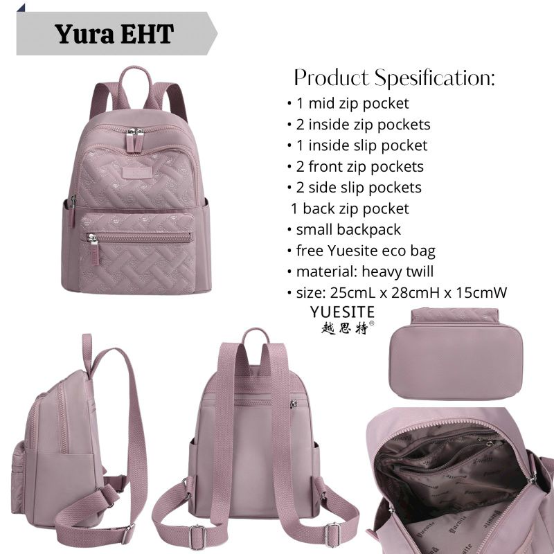 TAS RANSEL WANITA KEKINIAN KOREAN STYLE YUESITE YURA SMALL BACKPACK