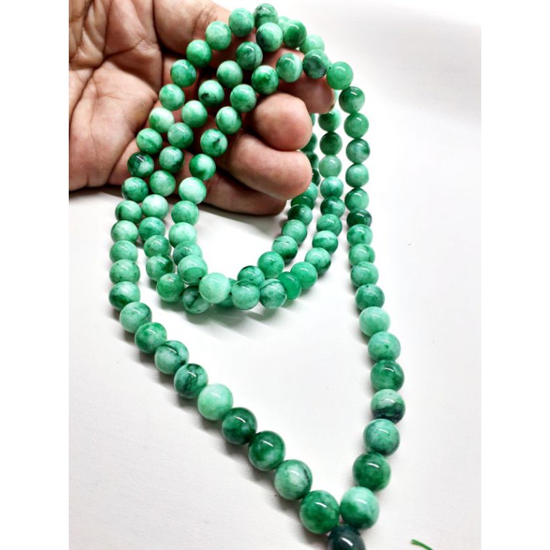 TASBIH BATU GIOK BURMA ORIGINAL 99 BUTIR