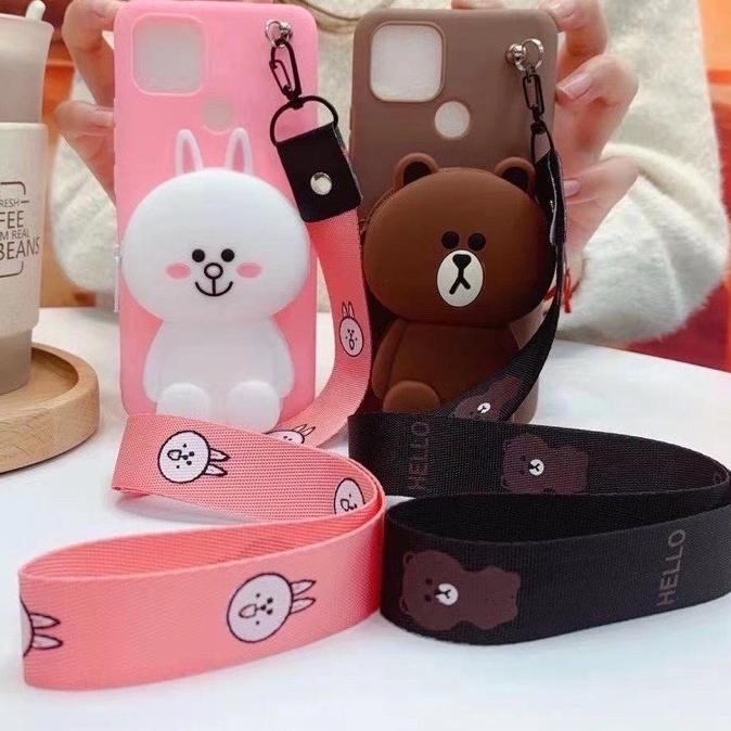✭ XIAOMI/ REDMI 4X 4A 5A 6A 7A 8 8A PRO SOFT CASE KARAKTER/ BONEKA DISNEY DOMPET KOIN/ COIN + TALI G