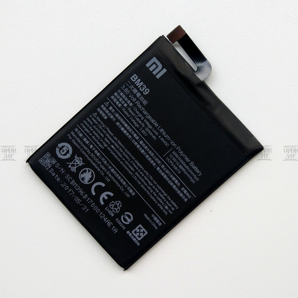 Baterai XiaoMi BM39 Mi6 Original OEM Battery Batrai Batre BM 39 Xiao Mi 6 HP