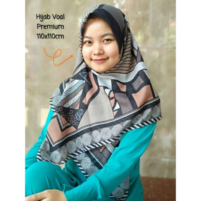 Hijab Voal Premium / Katun Voal Segiempat