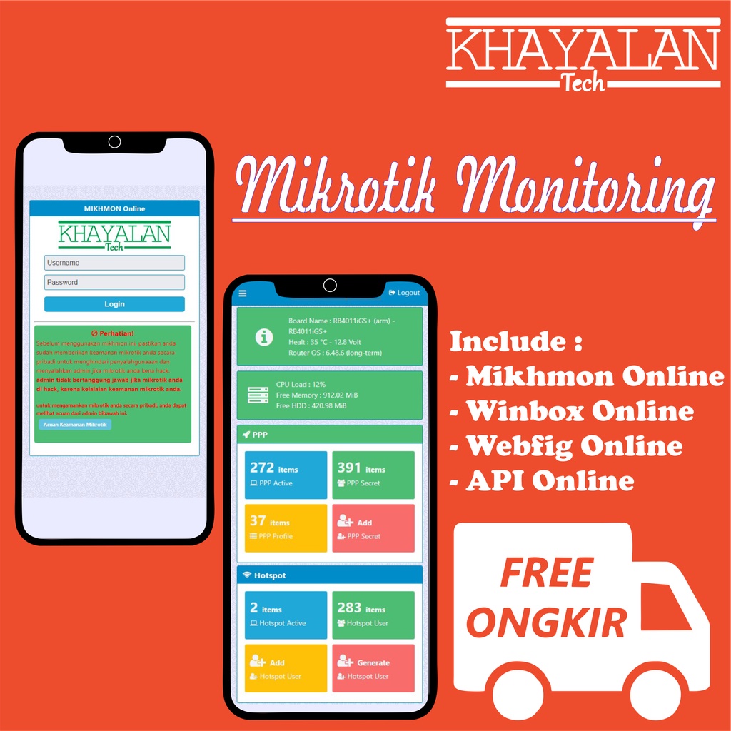 MIKHMON Online Mikrotik Monitoring Online