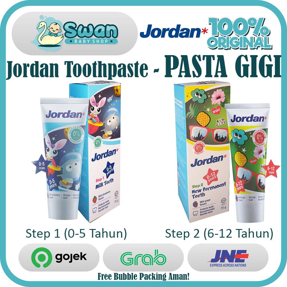 Jordan Toothpaste Odol Step 1 (0-5 years) /Step 2 (6-12 years)