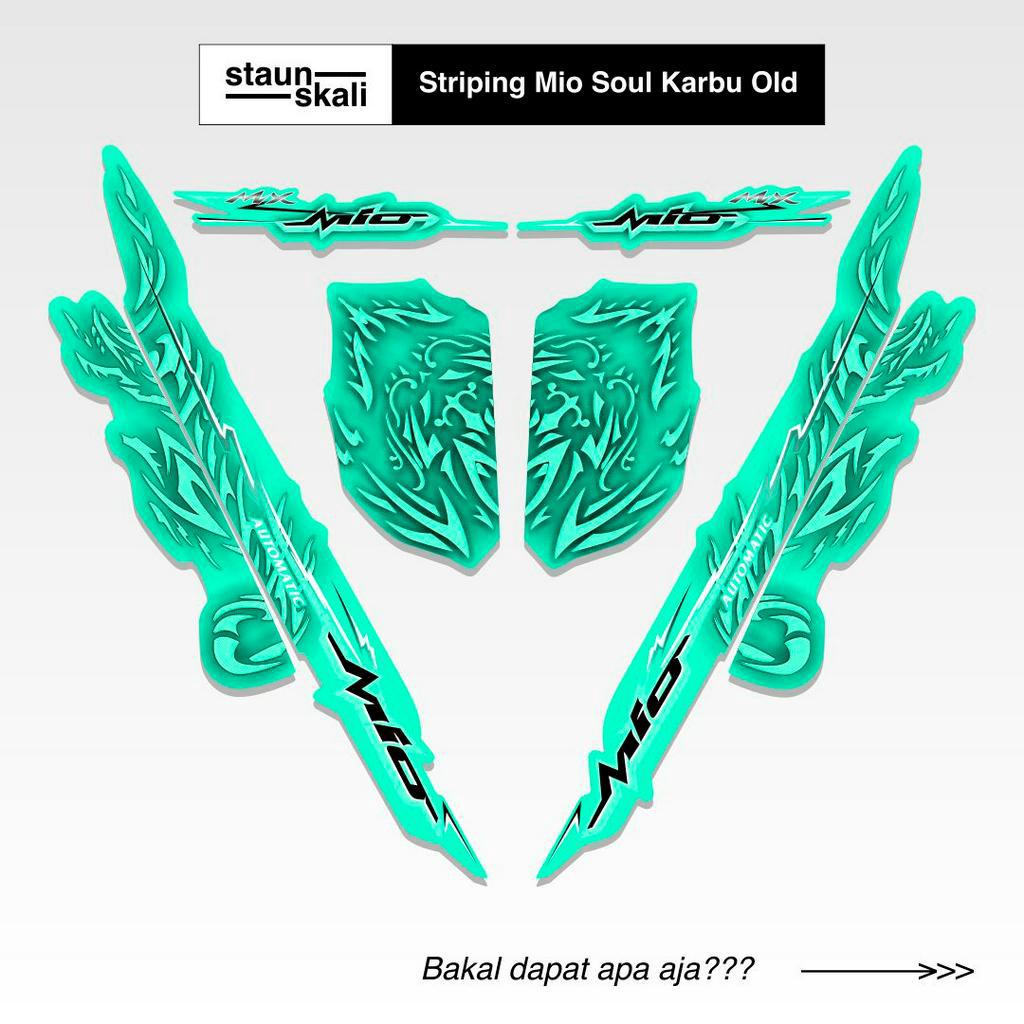 Striping Mio Soul Karbu Variasi (2) Api Custom Original Full Body 2007 2008 2009 2010 2011 2012 Lama